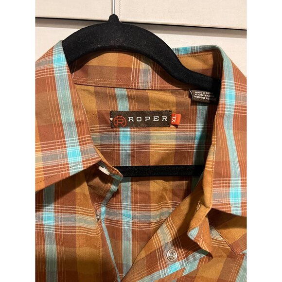 Roper Western Pearl Snap Button Up Shirt - Size XL - Picture 2 of 3